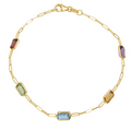 The Éclat Baguette Bracelet — 14K Gold