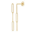 The Trinity Link Earrings — 14K Yellow Gold