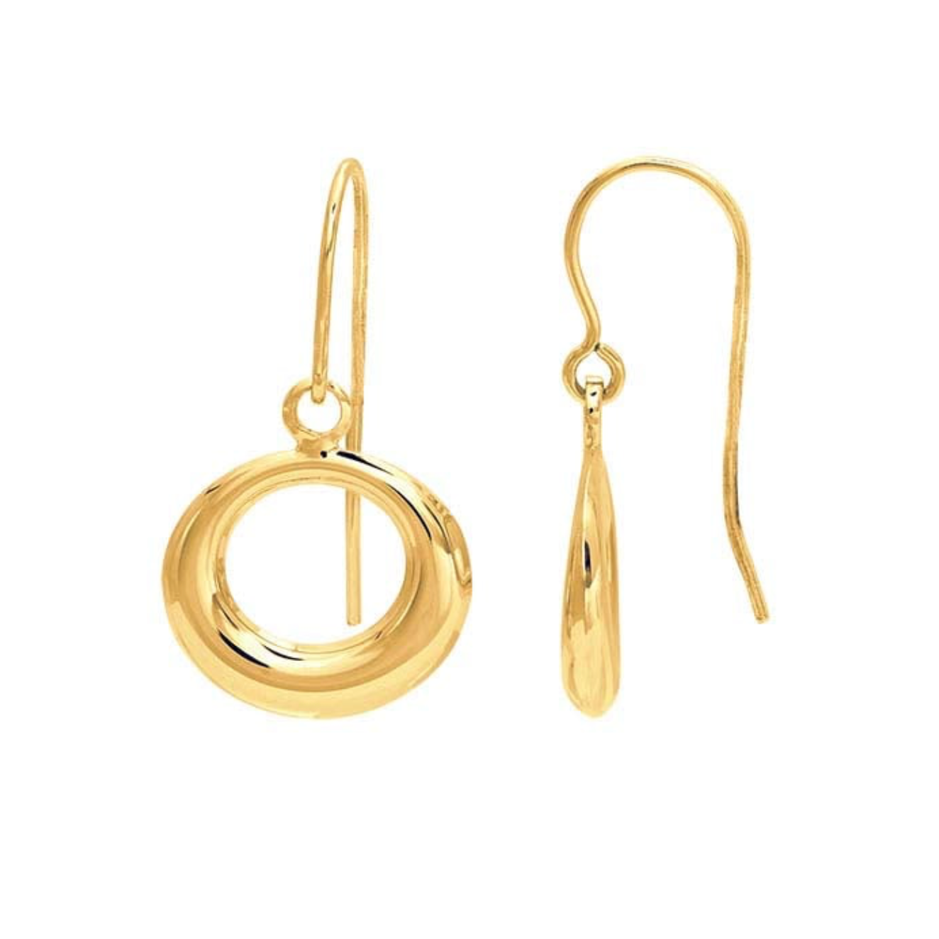 The Halo Earrings — 14K Yellow Gold