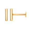 The Héritage Bar Studs- 14K Yellow Gold